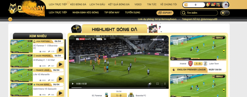 Demnaylive - Xem bóng đá trực tuyến mọi lúc mọi nơi